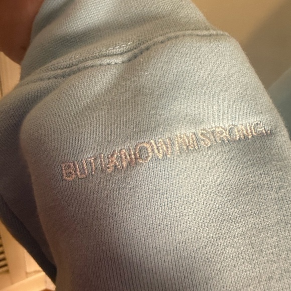 You Matter Unisex Hoodie XL Blue Motivational Graphic “But I Know I’m Strong” - Picture 3 of 10